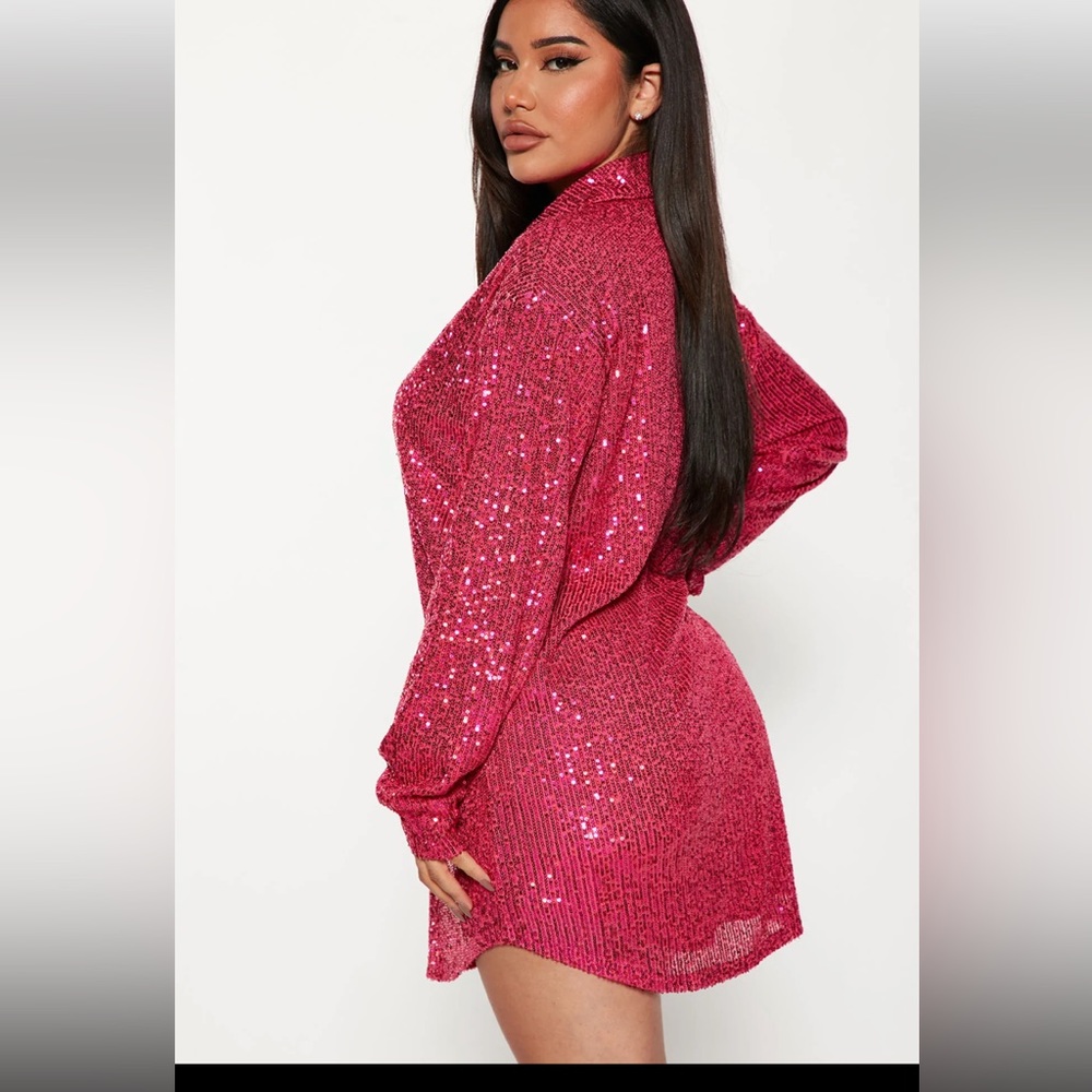 Lumina sequin shirt dress